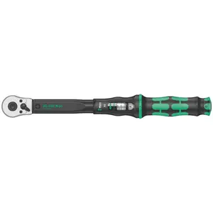 Wera - 5075611001 "Click-Torque B 2 torque wrench with reversible ratchet, 3/8"" x 20-100 Nm", black/green