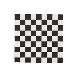 BLACK & WHITE SIGNATURE CHECKER LARGE NAPKINS