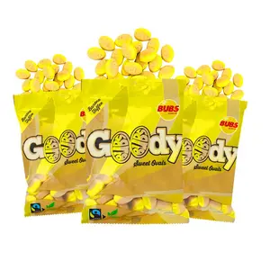 Bubs Swedish Candy - Banana Caramel Ovals, Pack of 3 x 90g Bags, Vegan & Guilt-Free, Swedish Candy