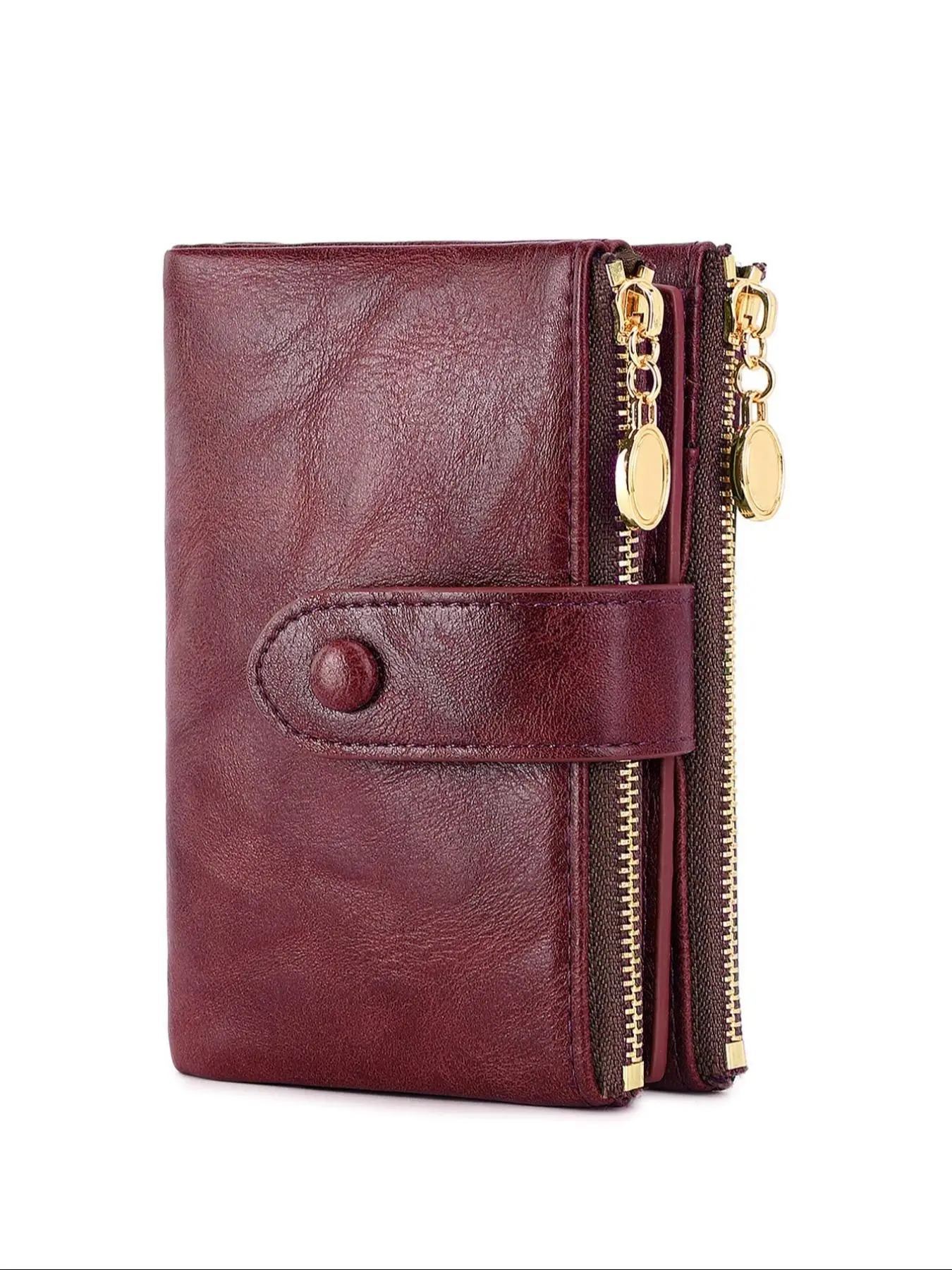 Double Zipper Women's Short Wallet, Credit Card Wallet, Credit Cards Holder, RFID Anti-Theft Brush, Multi Slot Card Storage And Coin Purse, Multifunctional Large Slot Printed Wallet, Suitable For Daily Use, Portable Travel, Christmas Gift, Durable Wallet