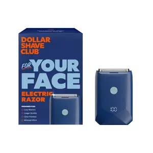 Dollar Shave Club For Your Face Electric Foil Razor – Dual-Purpose Head Trims & Finishes, Cordless Waterproof USB-C Rechargeable Face Shaver for Men