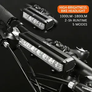 New Super Bright Aluminum Alloy Bicycle Headlight, USB Rechargeable Mountain Cycling Night Light, Suitable for Various Types of Bicycles