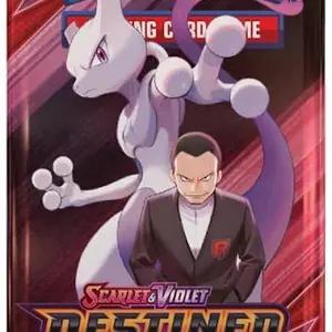 Pokémon Scarlet & Violet Destined Rivals Single Pack Trading Card Game Featuring Mewtwo and Team Rocket