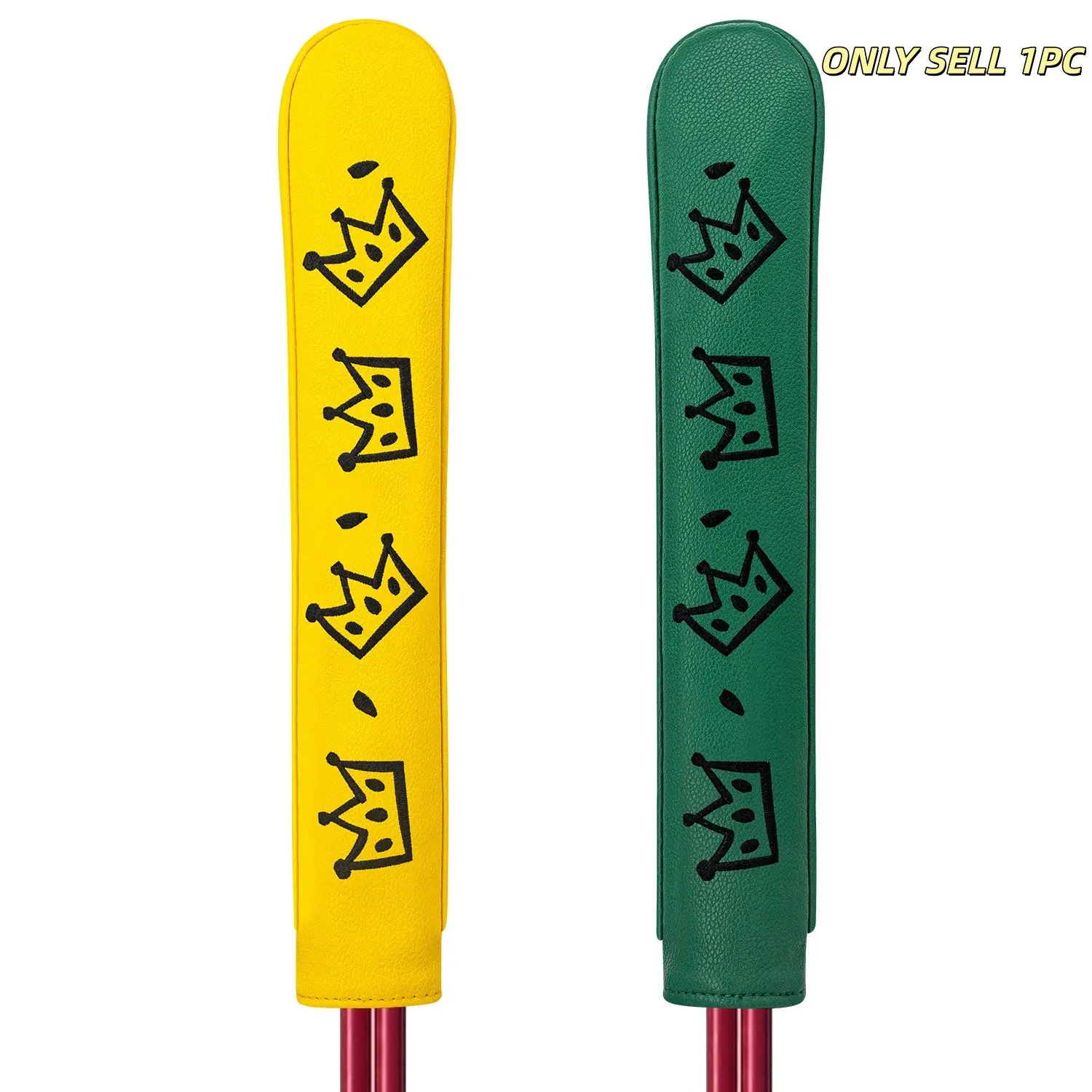 Premium Golf Alignment Stick Cover, Stylish Crown Print Design, Fits Most Alignment Sticks, Padded Lining for Protection, Durable Golf Accessory, Golf Gear, Golf Equipment, Golf Supply