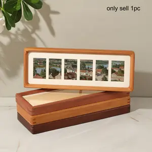 Multi-color rectangular solid wood photo frame with detachable backboard for desktop display. Ideal for photo wall, home decoration, collection and art exhibition. Classic rectangular frame. Classic rectangle frame