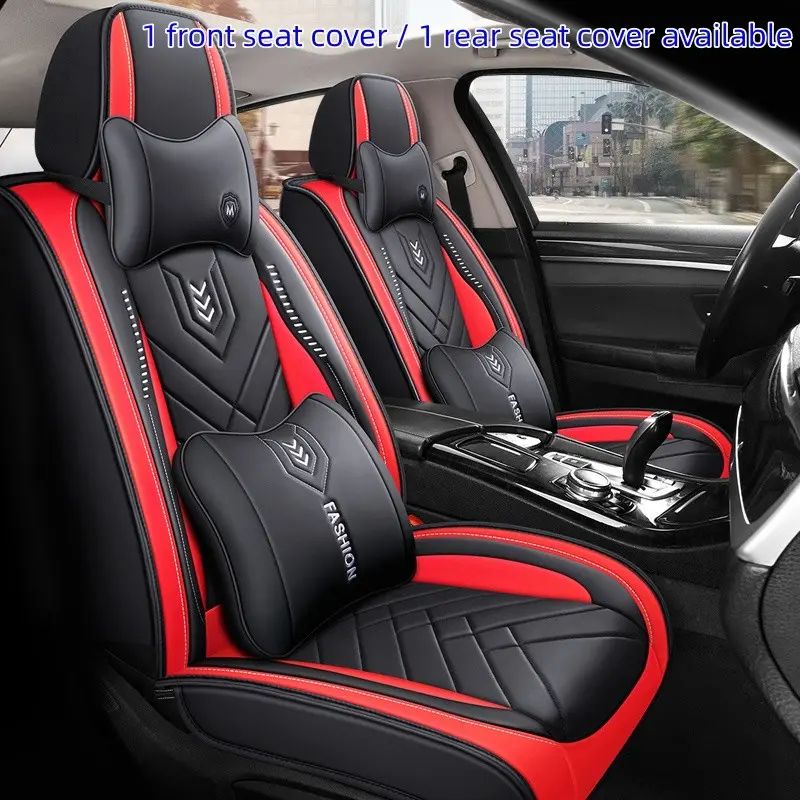 Universal Waterproof PU Leather Car Seat Cushion Cover, Full Surround Anti-Slip Protector, Long-Lasting Auto Interior Accessory, Seat Protectors Cushion