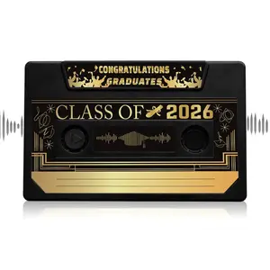 Graduation Party Favors Voice Recordable Greeting Card Custom Message Card 300 Second Class of 2026 Custom Voice Guestbook for Graduation Congrats Grad Party Decoration Funny Happy Anniversary Gift