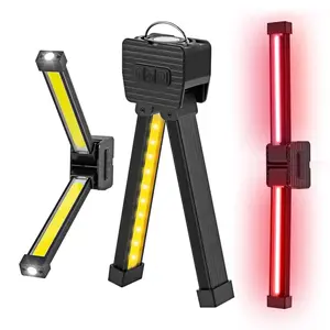 magnetic track light Automotive supplies, car repair magnetic work light, portable magnetic LED flashlight with hook, 180-degree foldable magnetic work light, seven-level dimmable USB rechargeable headlamp, USB rechargeable multi-mode lighting lamp