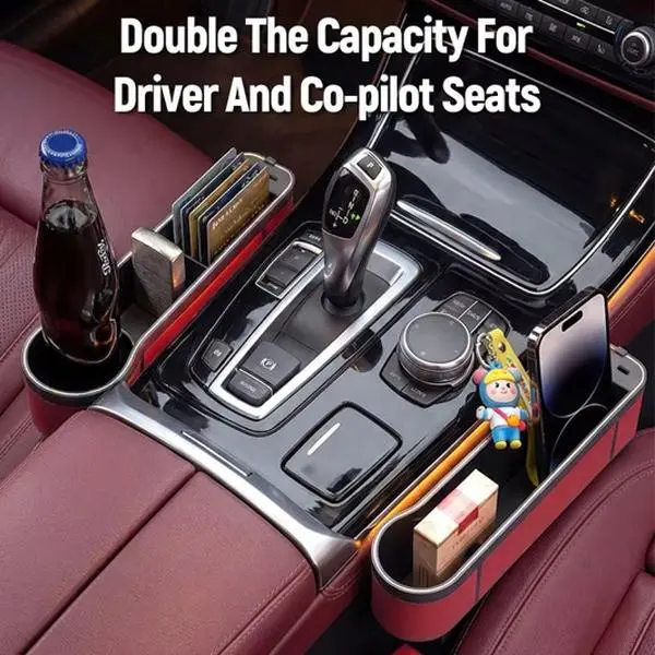 Car Seat Gap Organizer, Automotive Car Interior Stowing & Tidying Accessory for Vehicle Console Side Storage