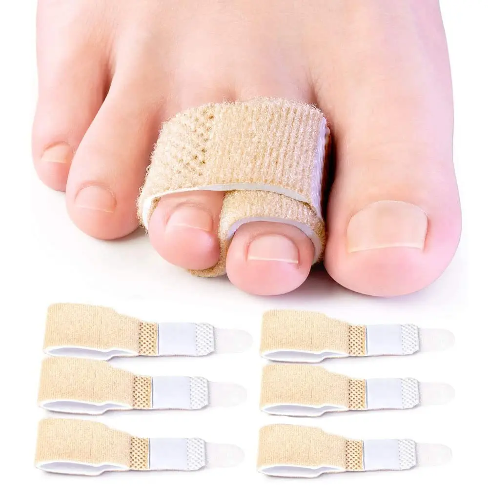 Hammer Toe Straightener, Hammer Toe Splints, Toe Wraps Cushioned Bandages for Correcting Hammer Toes, Broken, Bent, Curled, Crooked & Overlapping Toes