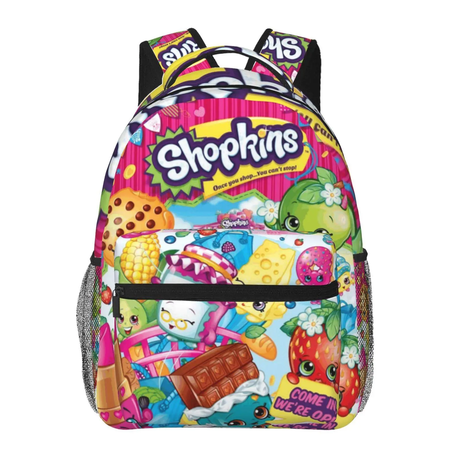 Shopkins Large Capacity Student Backpack Shopkins cartoon Organized Daypack  Shopkins Shoppies Versatile Bag for School, Weekend Trips, Sleepovers & Hiking