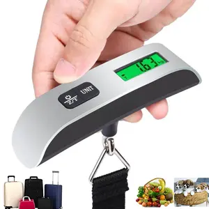 Digital Luggage Scale Portable, Pet Scale for Accurate Weighing, 110lbs Hanging Baggage Scale with Backlit LCD Display, Portable Suitcase Weighing Scale, Travel Luggage Weight Scale with Hook, Strong Straps for Travelers`
