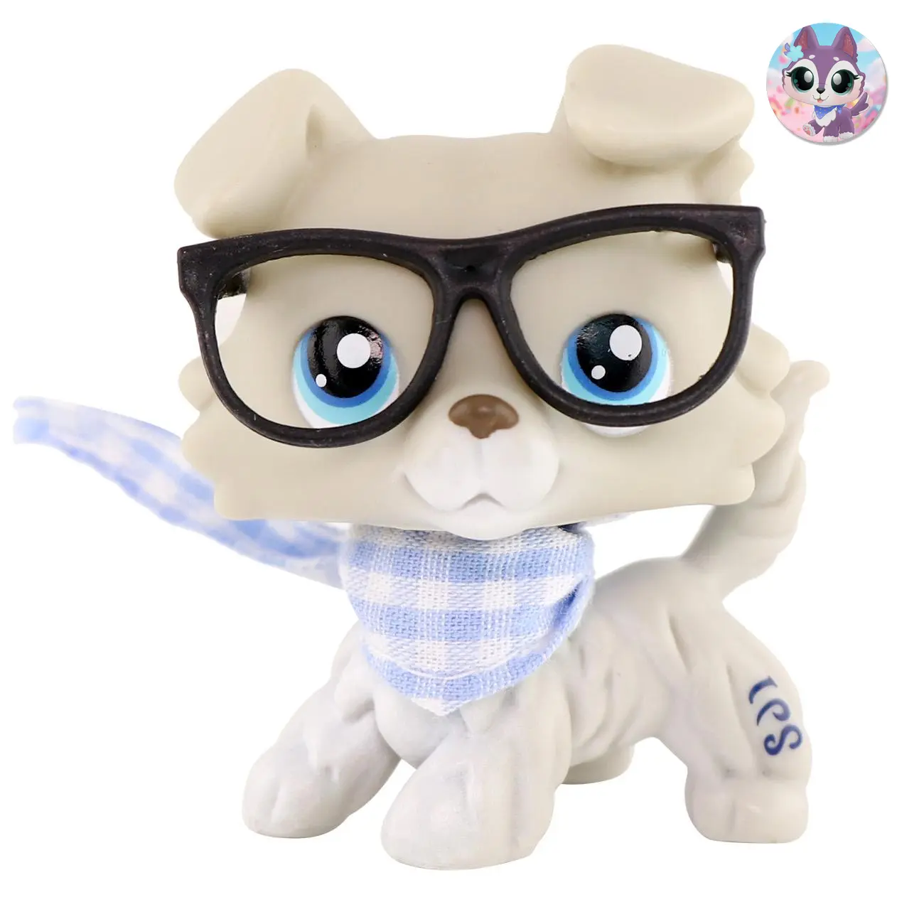 LittlePeta Mini Collie Dog Play Figure - LPS Collection Mini Figurine Animals, Figurine Collectibles, Bobble Head, PVC-Free, Educational, Engaging, Concentration-Boosting, Unique Design, Kids Party Favors, Creative Play Gift
