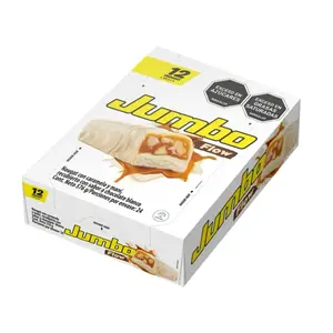 Jumbo Flow White Chocolate with Caramel Nougat and Peanut Box of 12 Candy Bars 576g Net Weight