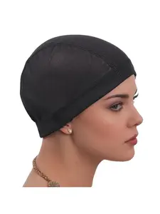 3PCS Mesh Cap Mesh Dome Wig Cap Wig Caps for Making Wig Stretchy Wig Cap with Wide Elastic Band