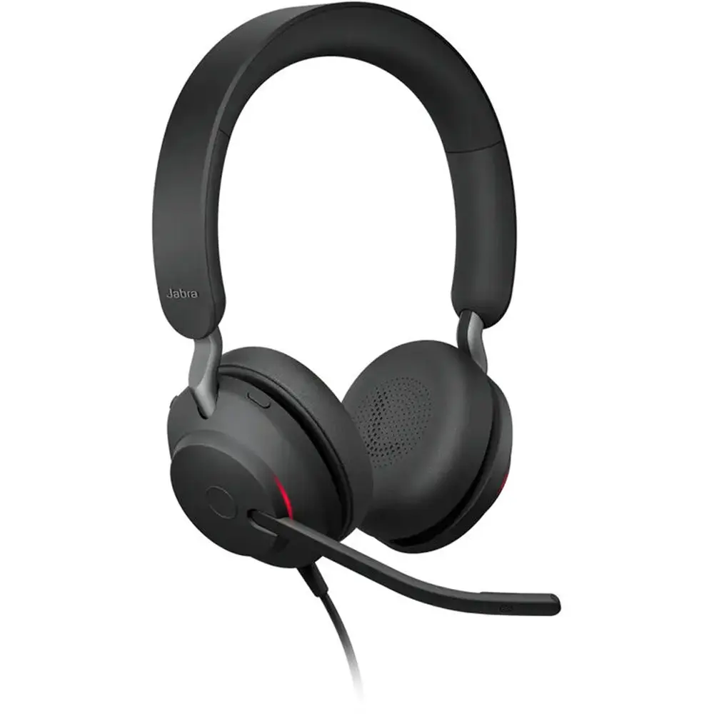 Jabra Evolve2 40 SE Stereo Wired On-Ear Headset (Unified Communications, USB-C/A)