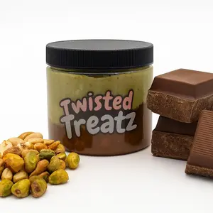 Twisted Treatz Dubai Chocolate Bar in Jar with Kunafa Filling - Milk or Dark Chocolate - No Baking Mess - Pure Indulgence Dessert Style White Snack Bonbon