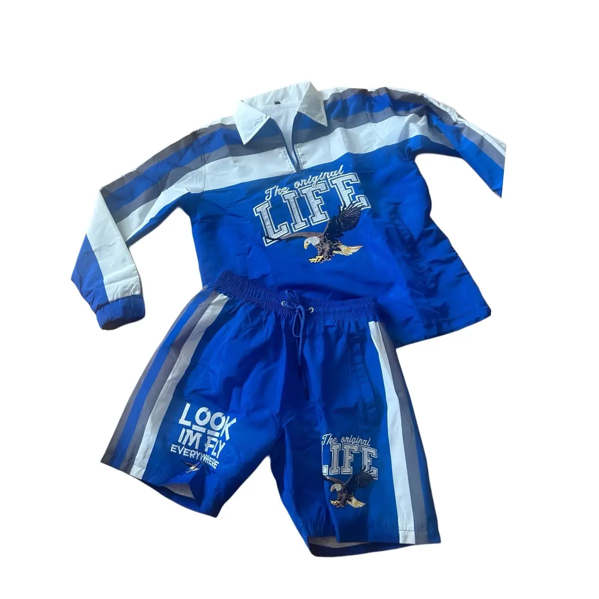 Look Im Fly Everywhere windbreaker short set