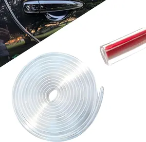 Car Door Edge Guards, Car Door Protector, Ft Rubber Seal Protector U Shape Edge Trim, AntiCollision Auto Door Entry Guard Protective Strip Universal for Most Vehicles (Transparent, M)