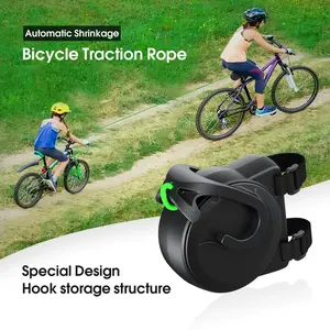 Auto-shrink, tough link. This telescopic bike tow rope is made from high-strength material & keeps tows smooth and secure.