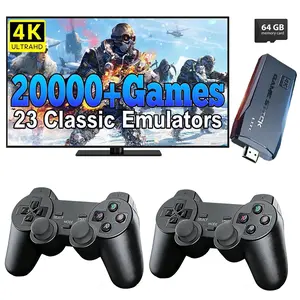 Advanced Retro Game Stick – 20,000+ Built-in Classic Games, 26 Emulators, HDMI, Plug & Play, Dual 2.4G Wireless Controllers – Couple & Family 2-Player Fun, Perfect Birthday Gift for Boys – Retro Console for TV/Monitor & Home Gaming