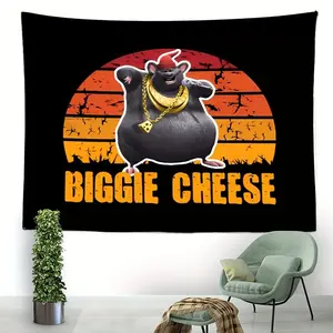 Biggie Cheese Mr. Boombastic Funny Tapestry - Polyester Wall Hanging for Bedroom, Living Room, Dorm Decor Perfect Holiday Gift Decoration Home