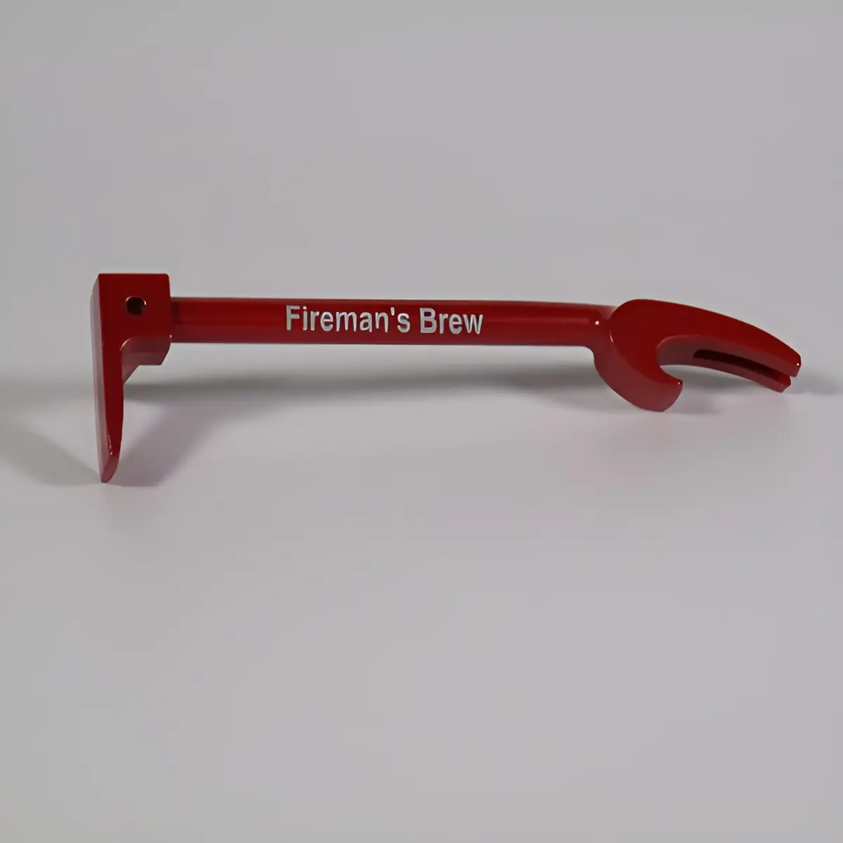 FireMan's Brew Halligan Bottle Opener – Red Metal Bar Tool for Firefighters, Heavy-Duty & Durable