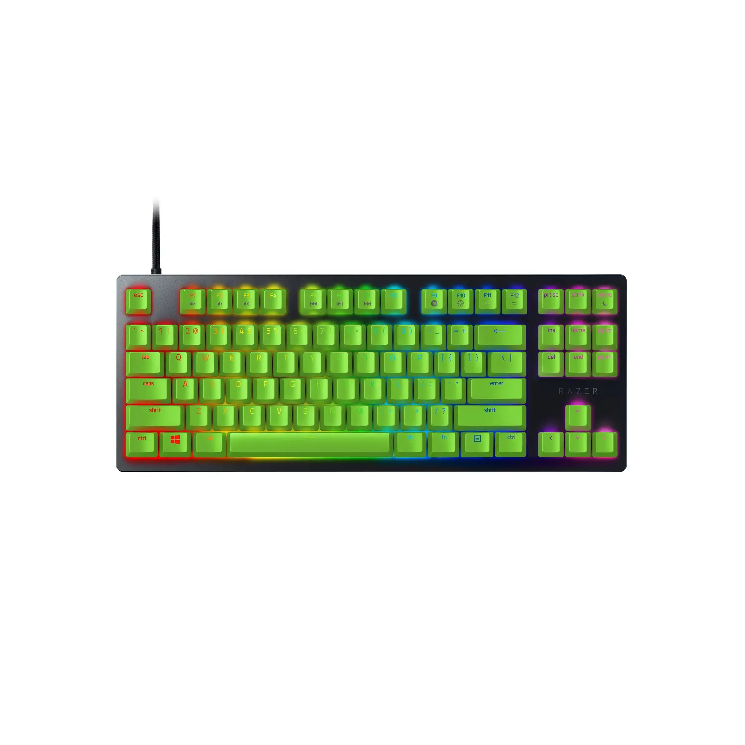 Razer Huntsman Tournament Edition Optical Gaming Keyboard (87 Key) Green Keycaps US Layout