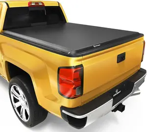 5.8 ft Bed Soft Roll Up Truck Bed Tonneau Cover Compatible with 2019-2025 Chevy Silverado/ GMC Sierra 1500 New Body Style, Fleetside