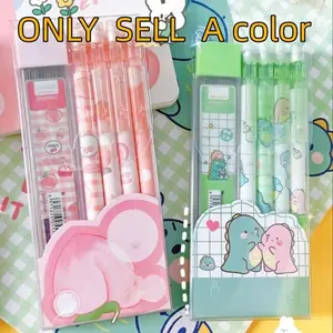 Cute Mechanical Pencil Set, Affordable Pencil 4 Counts/set 0.5mm Mechanical Pencil with Refill, Writing Stationery for School & Office