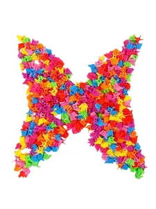 30Pcs/Set Colorful Butterfly Flower Fun Hair Clips, Cute Mini Non-slip Anti Slip Claw Clips, Trendy Hair Accessories for Women Girls Daily Summer Wear