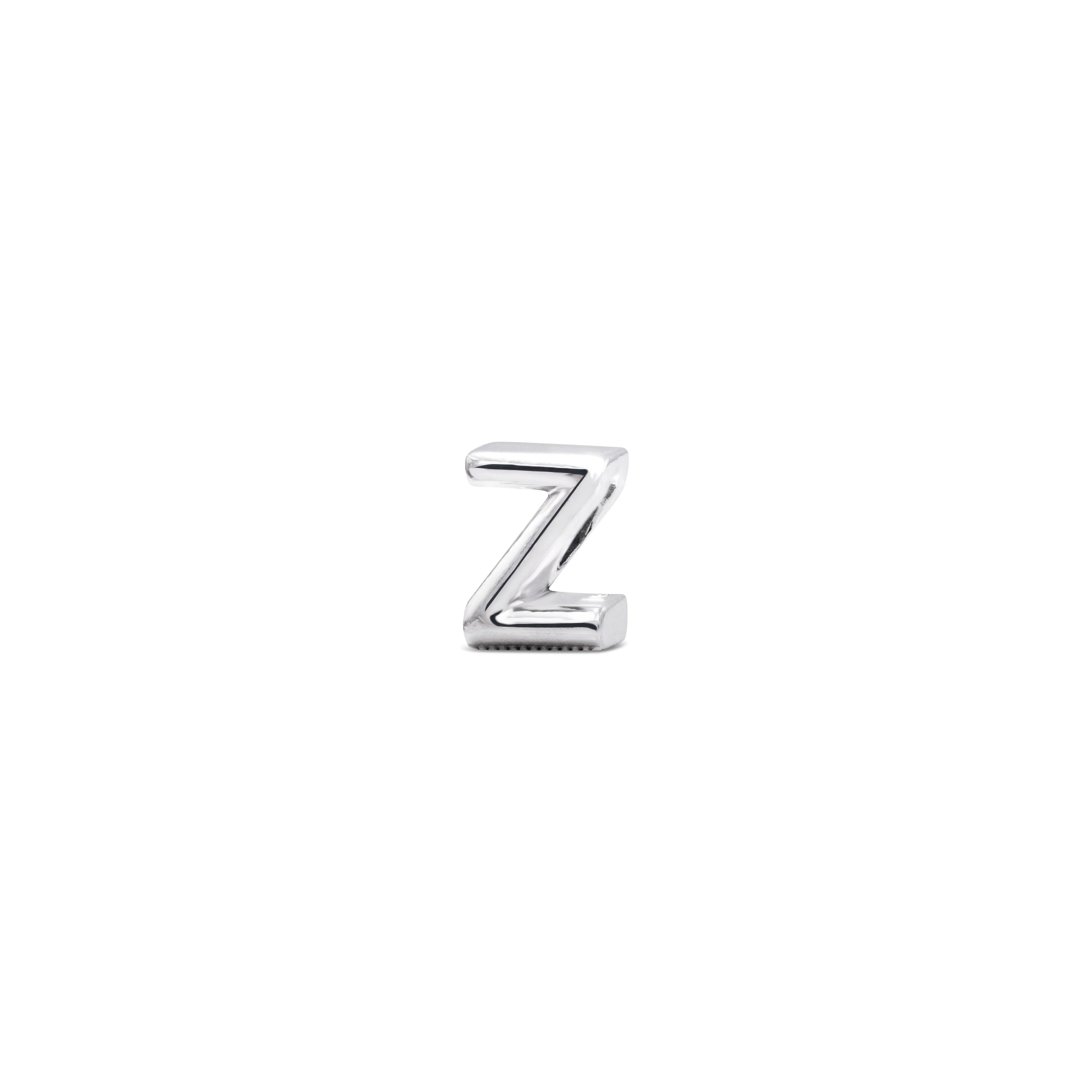 PANDORA Letter Z Charm - 797480, All-Silver Charms & Pendants, No Main Stone, Adorable Designs, Combines with Other Designs, Collectibles, Casual, No Warning Applicable