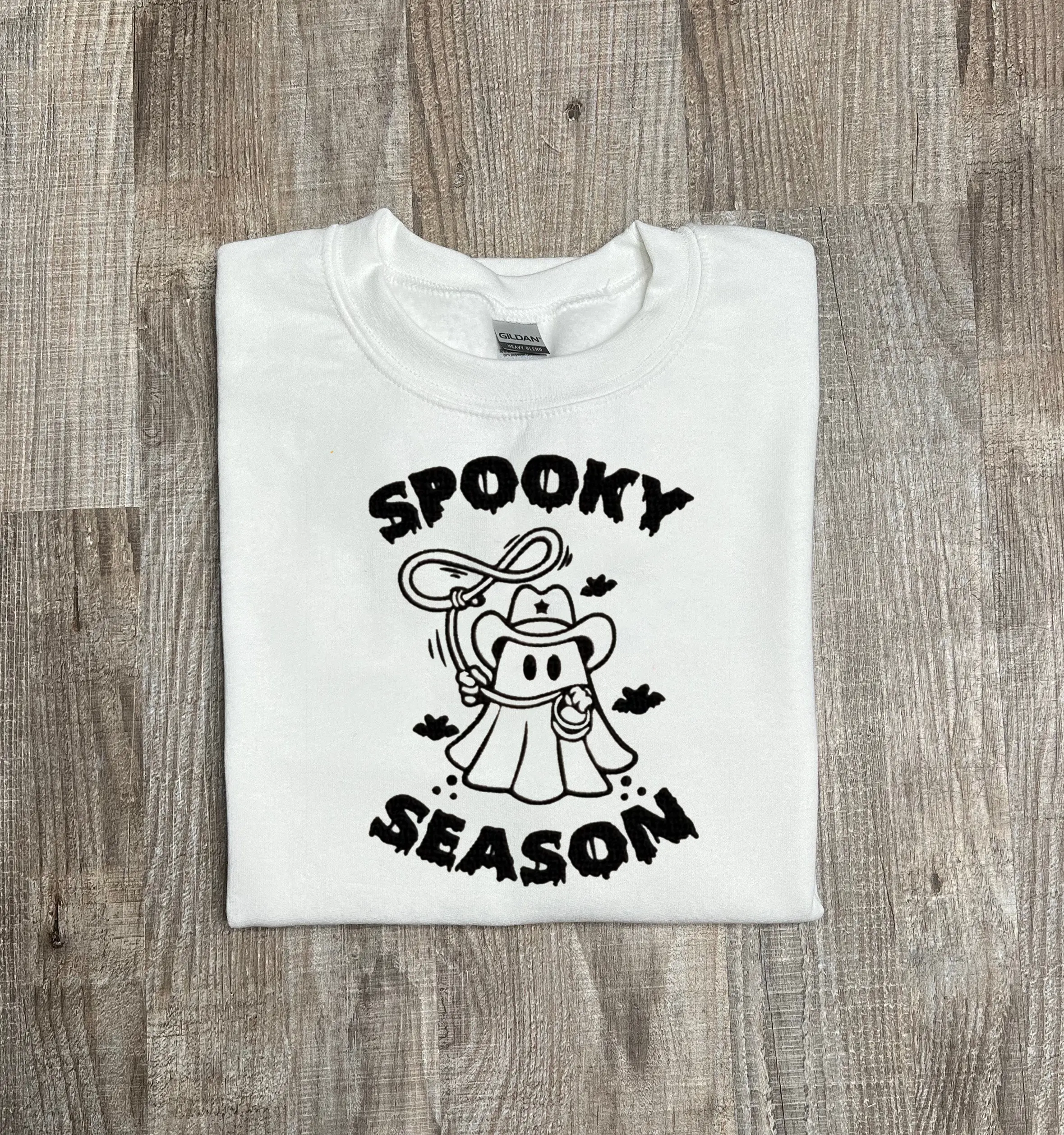 Halloween Ghost Cowboy Embroidered Unisex Sweatshirt