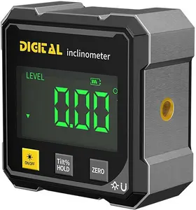 Portable Magnetic Digital Angle Finder with 360° Magnetic Attachment, Dual Laser Guide, Rechargeable Gauge, Large Digital Screen, Durable Construction for Carpentry, Construction, Engineering Car Repair Assembly & Disassembly Work Tools