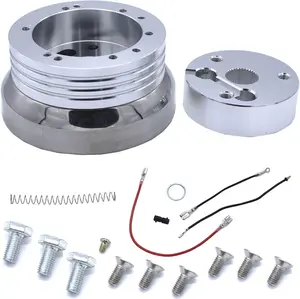 5 & 6 Hole Billet Steering Wheel Hub Adapter Compatible with Chevrolet Models GM, Chevy, Flaming River, Ididit