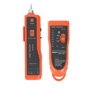 Goeco Ethernet Network Toner RJ11 RJ45 Network Cable Tester LAN Wire Tracker Finder Cat5 Cat6 with 2 Network Wire Stripper Toolkit Orange