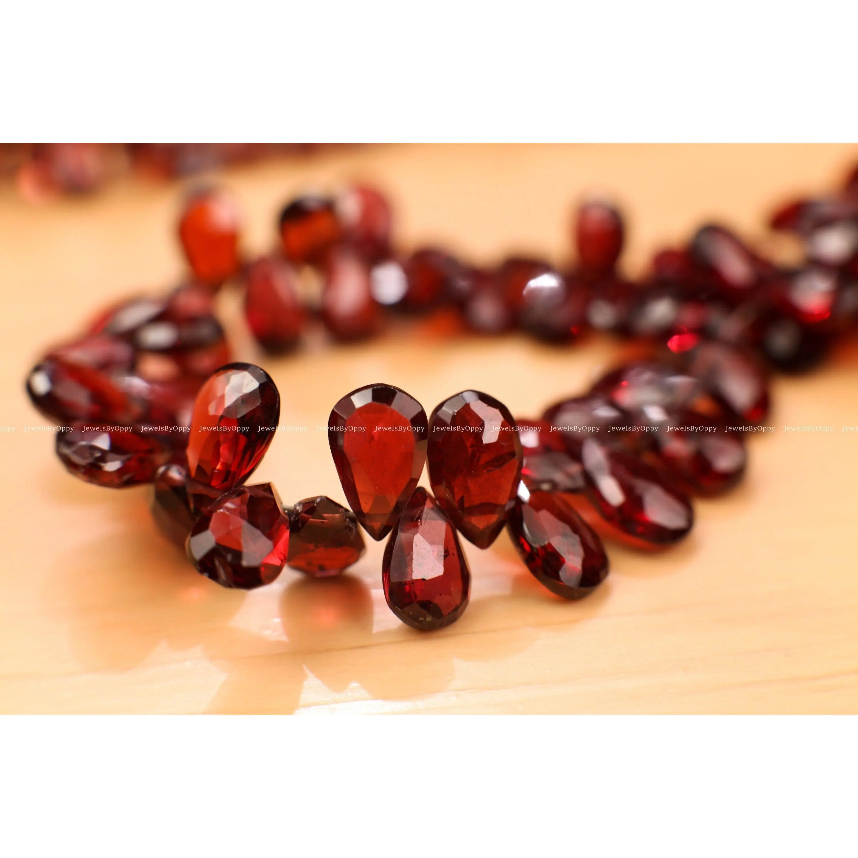 Mozambique Red Garnet Micro Faceted 4x6-5.5x8.5mm Pear Drop, Jewelry Making Rich Dark Red, January Birthstone Teardrop Beads