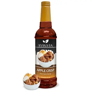 Syruvia Apple Crisp Coffee Syrup, 25.4 oz – Sweet, kosher, gluten-free syrup, perfect for beverages, coffee, soda, shakes, and desserts