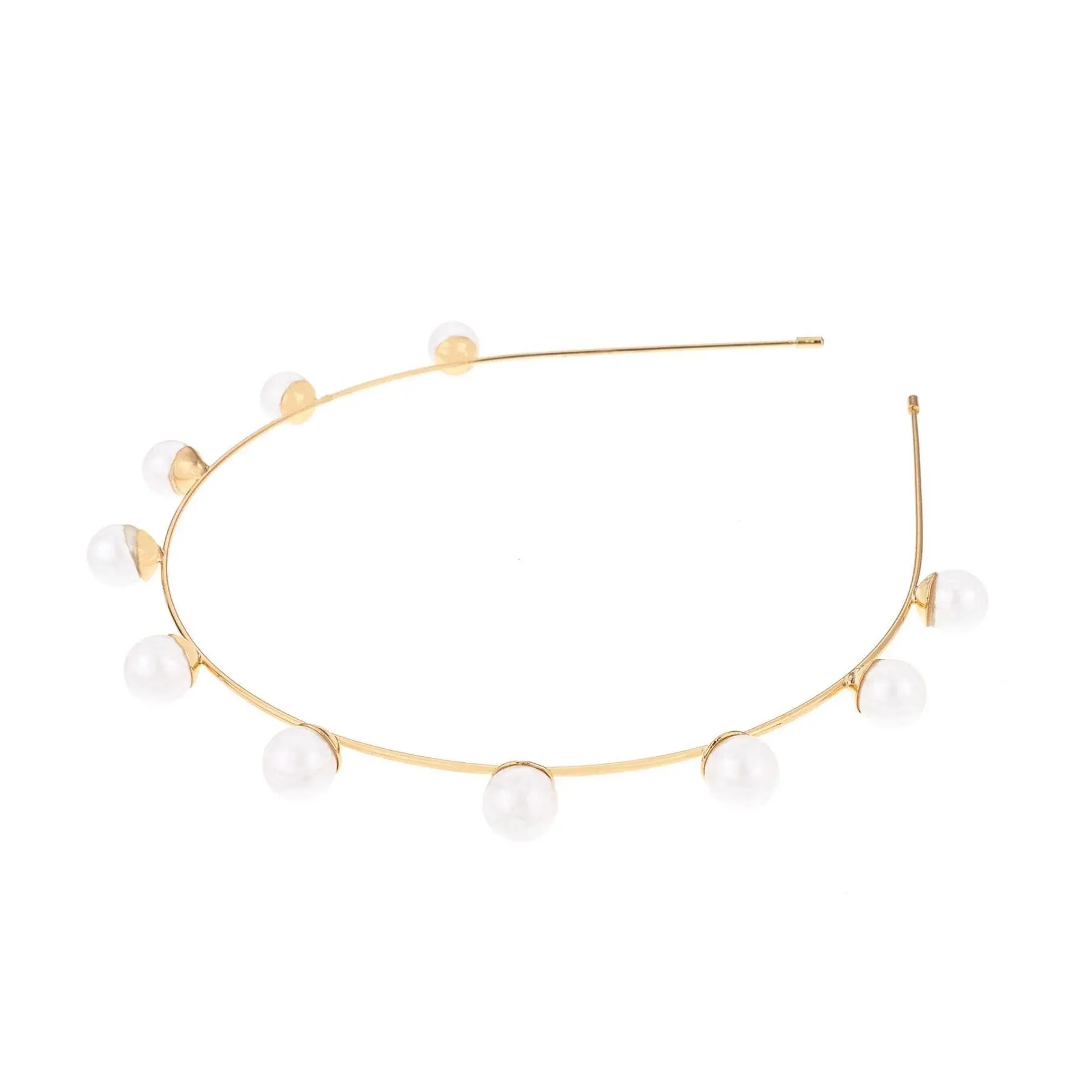 Ettika Faux Pearls Studded Headband