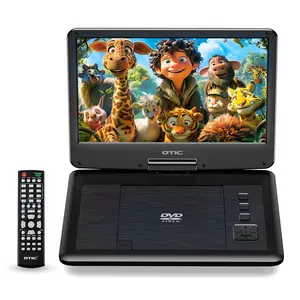 OTIC 13" Portable DVD Player with 11.6" HD Swivel Screen, DVD Player for Car, 6-Hour Rechargeble Battery, Support DVD/CD/USB/SD Card, Remote Control,Dual Stereo Speakers, Black