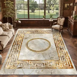 square printed velvet carpet with dot-plastic backing, featuring modern patterns, versatile for home & commercial indoor decor, available in multiple sizes, machine-washable, practical, fluffy bedroom rug, Modern geometric rug, Decorative Area Rug