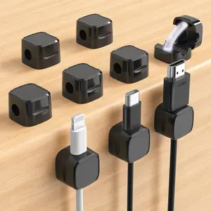 Magnetic Cable Organizer, 12pcs Desktop Cable Management Holder, Cable Organizer for Home Office, Home Organizer for Phone Data Cable Charging Cable, Cord Organizer, Desk Mount