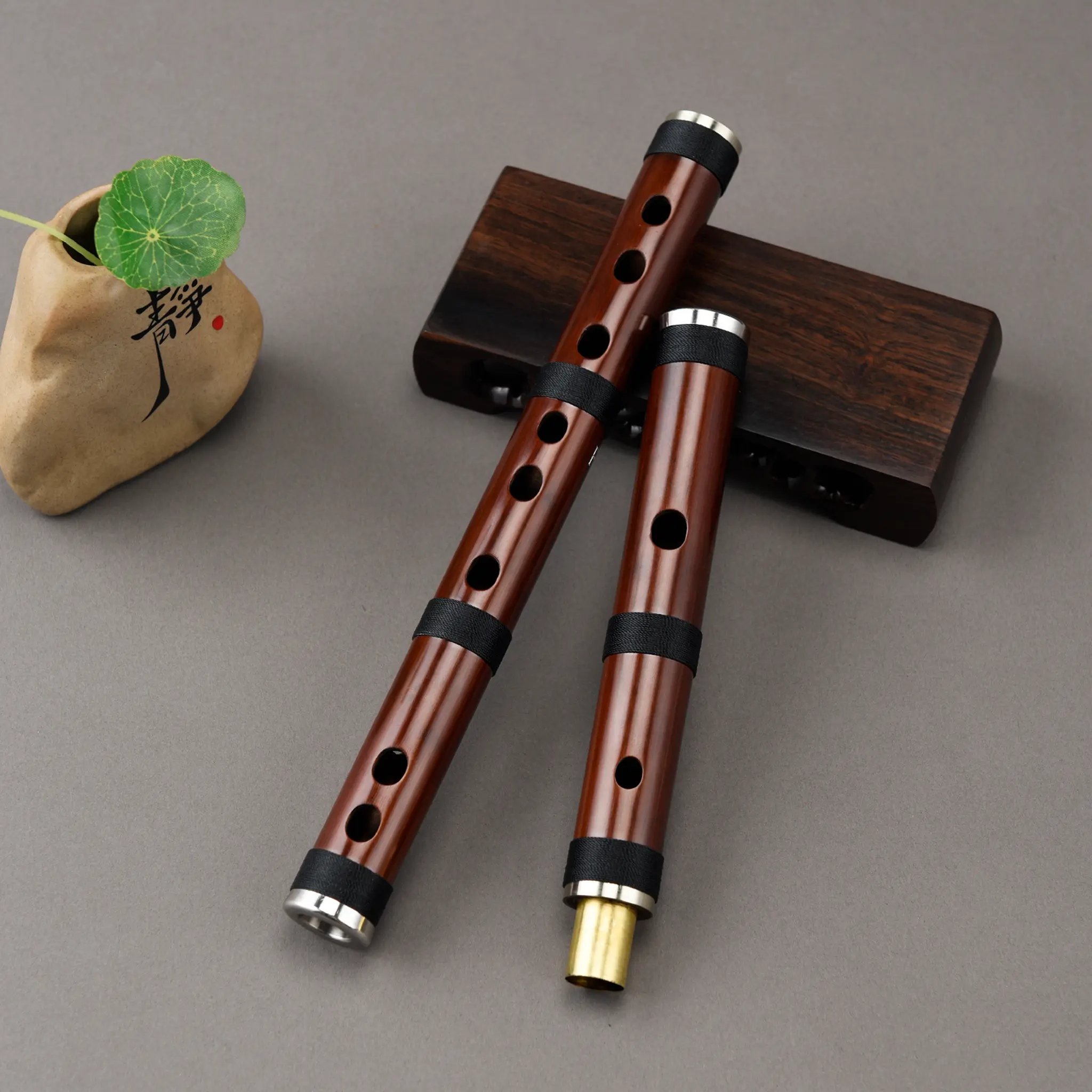 Portable Handmade Chinese Bamboo Flute (Dizi) for Beginners - Includes Flute Membrane, Glue, Carrying Bag