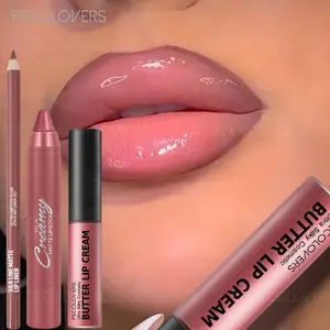 3pcs/Set Waterproof Matte Lip Liner + Long-Lasting Moisturizing Lip Glaze + Matte Natural Lipstick Pen, Sweat-Proof Lip Liner And Lip Glaze: Lip Stain Set Lip Kit Sets