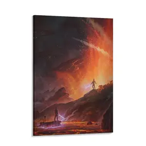 Ao Obi- Wan VS Anakin Poster Wall Art Canvas Prints Star Movie Wars Posters for Bedroom Wall Decoration High-Quality Artwork