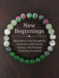 Handmade Colorblock Crystal Beaded Bracelet, Unisex Fashion Accessory for Daily Wear, Perfect Gift for Meditation and Energy Healing