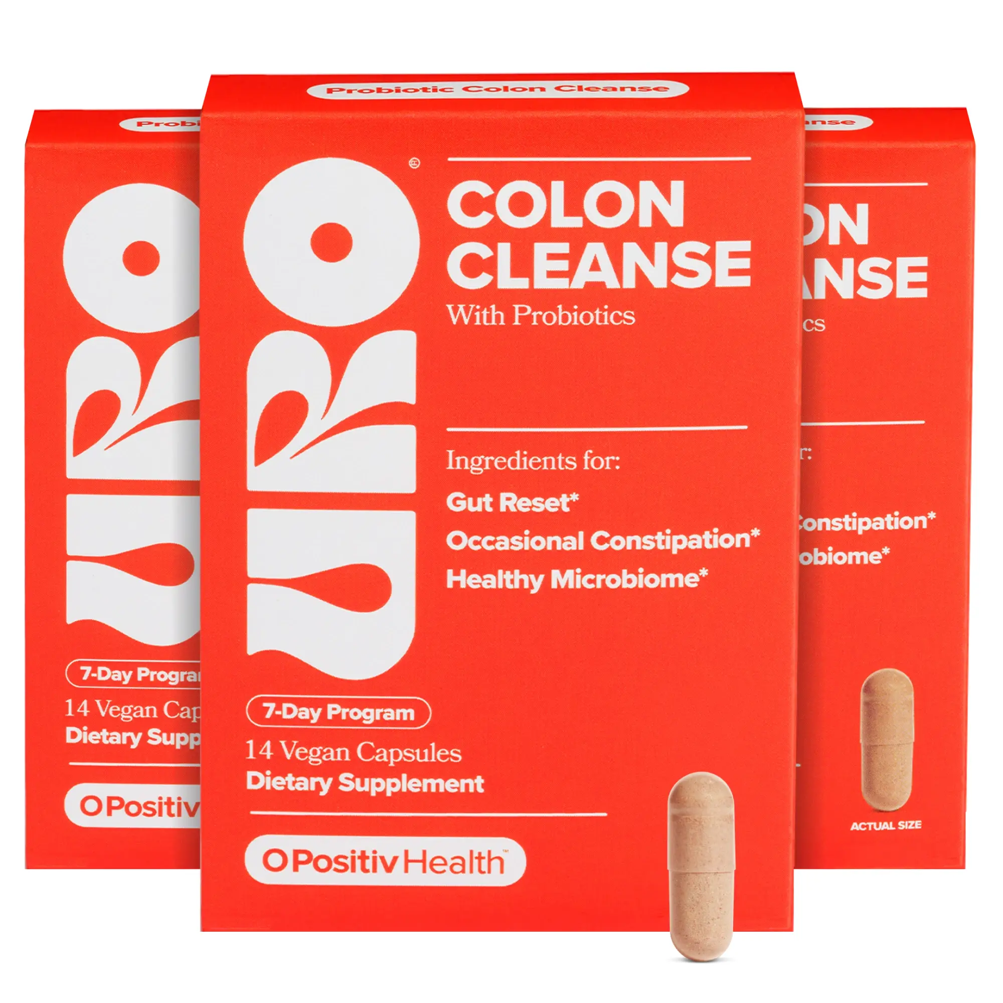 URO Colon Cleanse & Gut Support with Probiotics - 3 pack