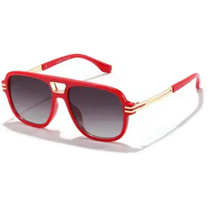 EyeconicFinds Retro Aviator Sunglasses for Women Men Vintage Trendy Oversized Square Shades UV400 B0106 Frames Cool