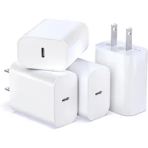 USB C Charger Block, 4-Pack 20W Power Wall Charger Adapter,  Type C  Plug Compatible with  17, 17 Pro, 17 Pro Max,16,16 Plus,15,14,13,12,11, X, Galaxy S25, S24, S23