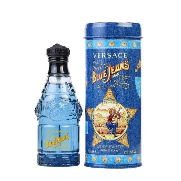 VERSACE Blue Jeans for Men 2.5 oz / 75 ml EDT Spray Cologne Luxurious Perfume Bold Confident Scent VERSACE Blue Jeans for Men 2.5 oz / 75 ml EDT Spray Cologne Luxurious Perfume Bold Confident Scent